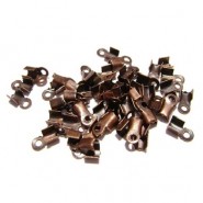 Metal cord crimp end 3x6mm - Copper